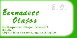 bernadett olajos business card